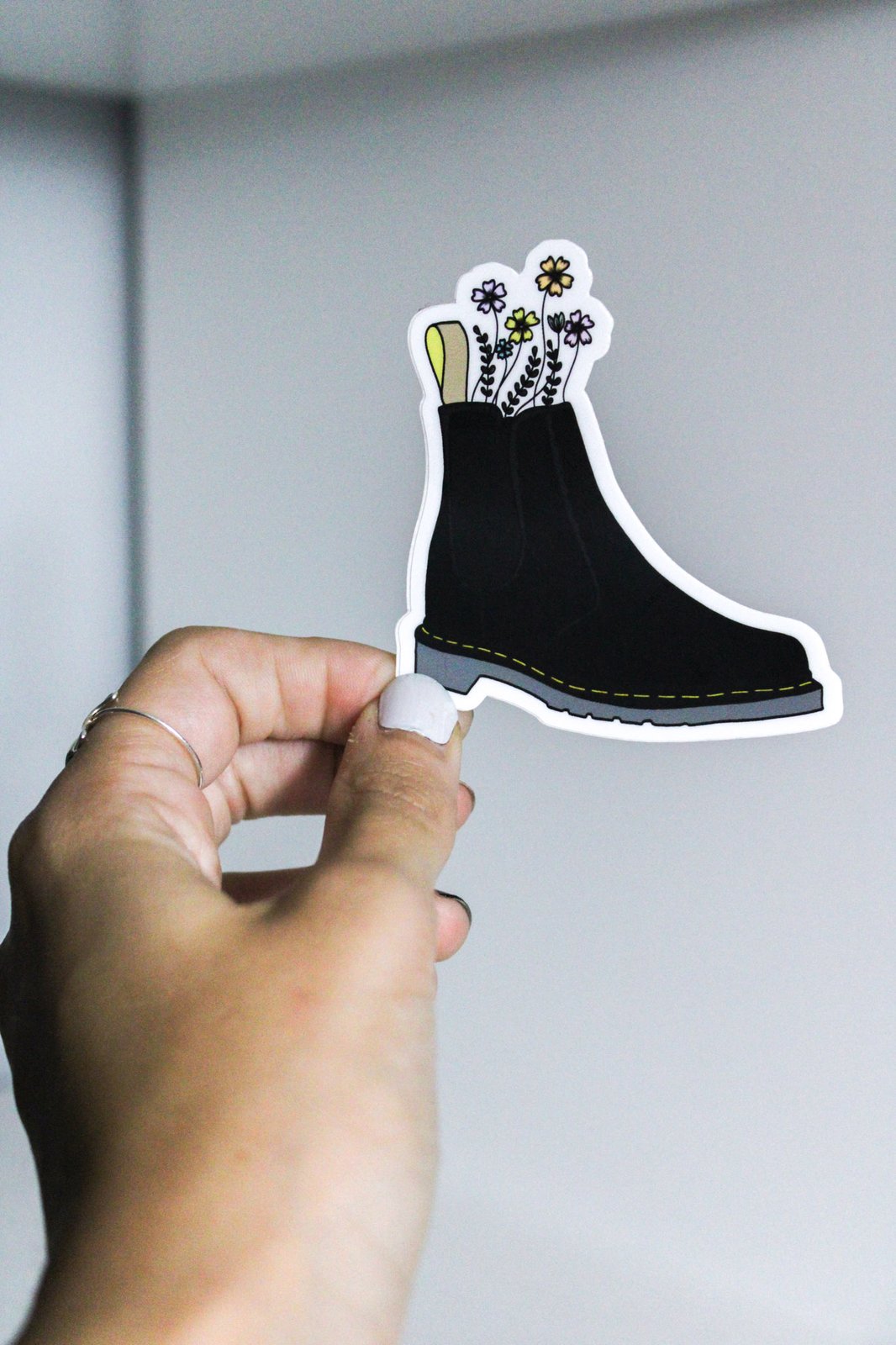 Floral Doc Marten Sticker