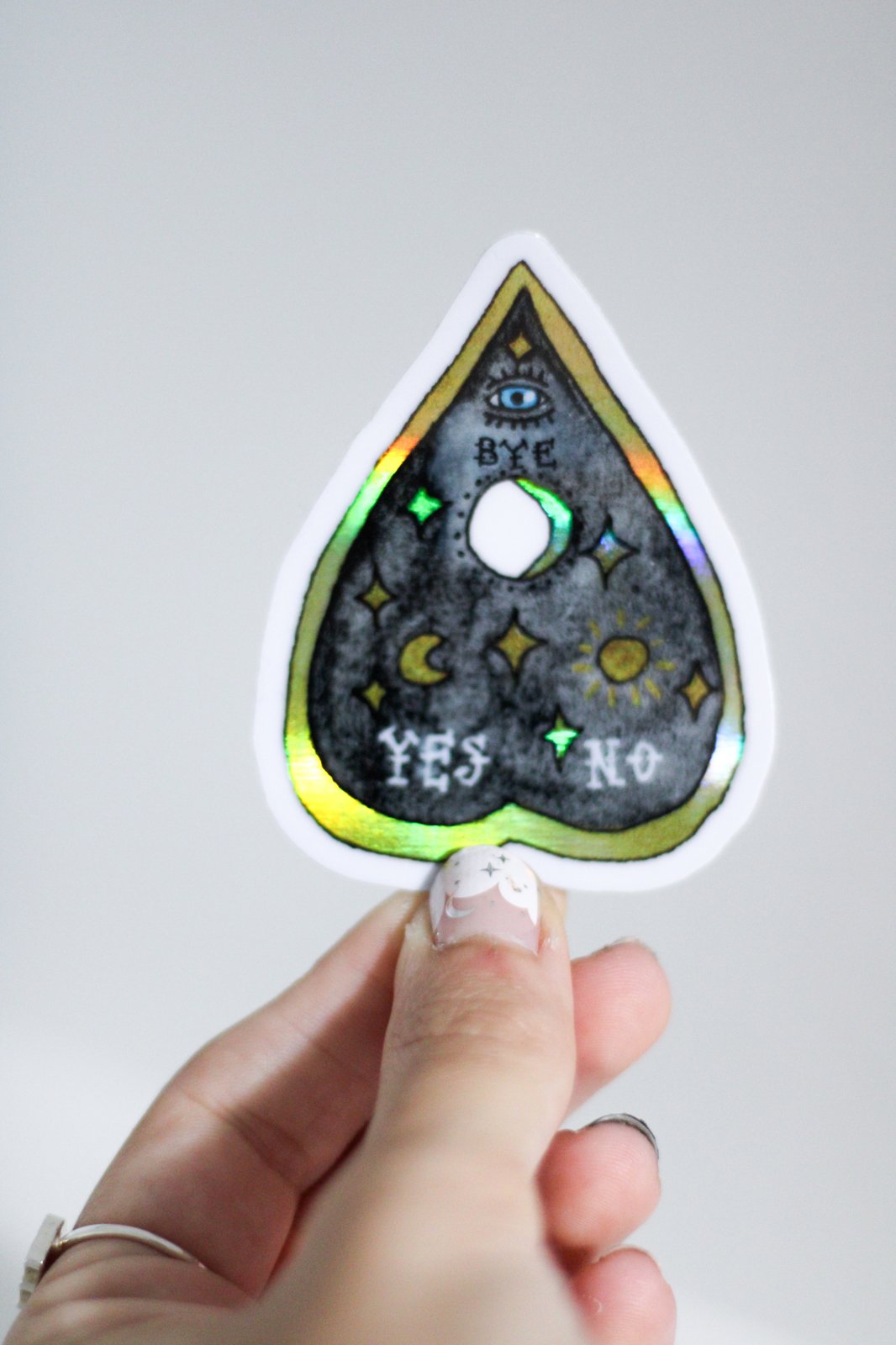 Planchette Ouija Board Holo Sticker