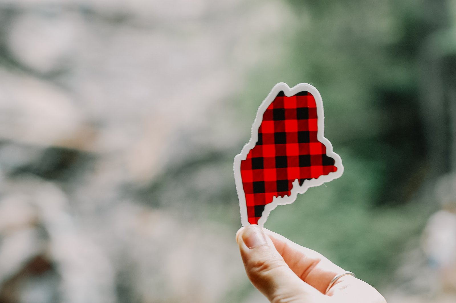 Maine Plaid Sticker