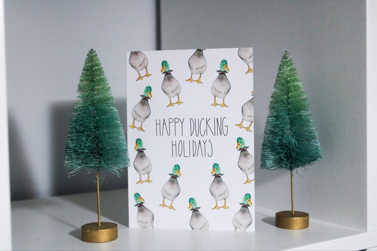 Happy Ducking Holidays Card